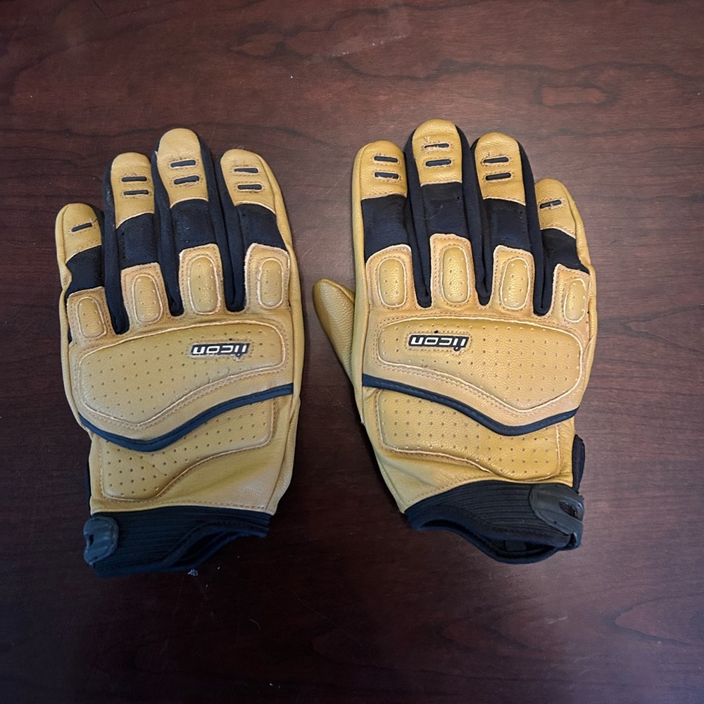 Icon motorcycle gloves size large